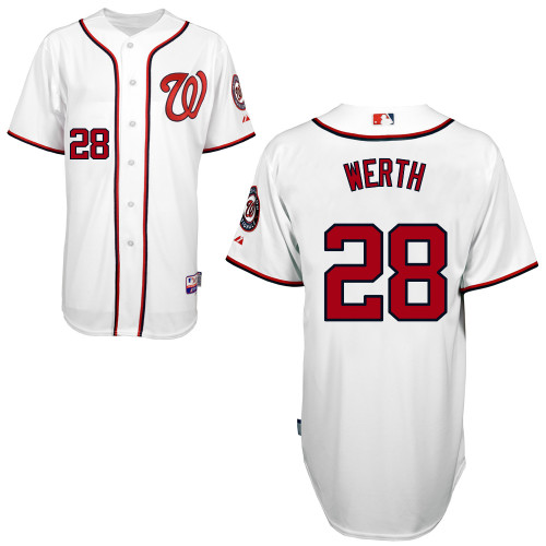 Jayson Werth #28 MLB Jersey-Washington Nationals Men's Authentic Home White Cool Base Baseball Jersey